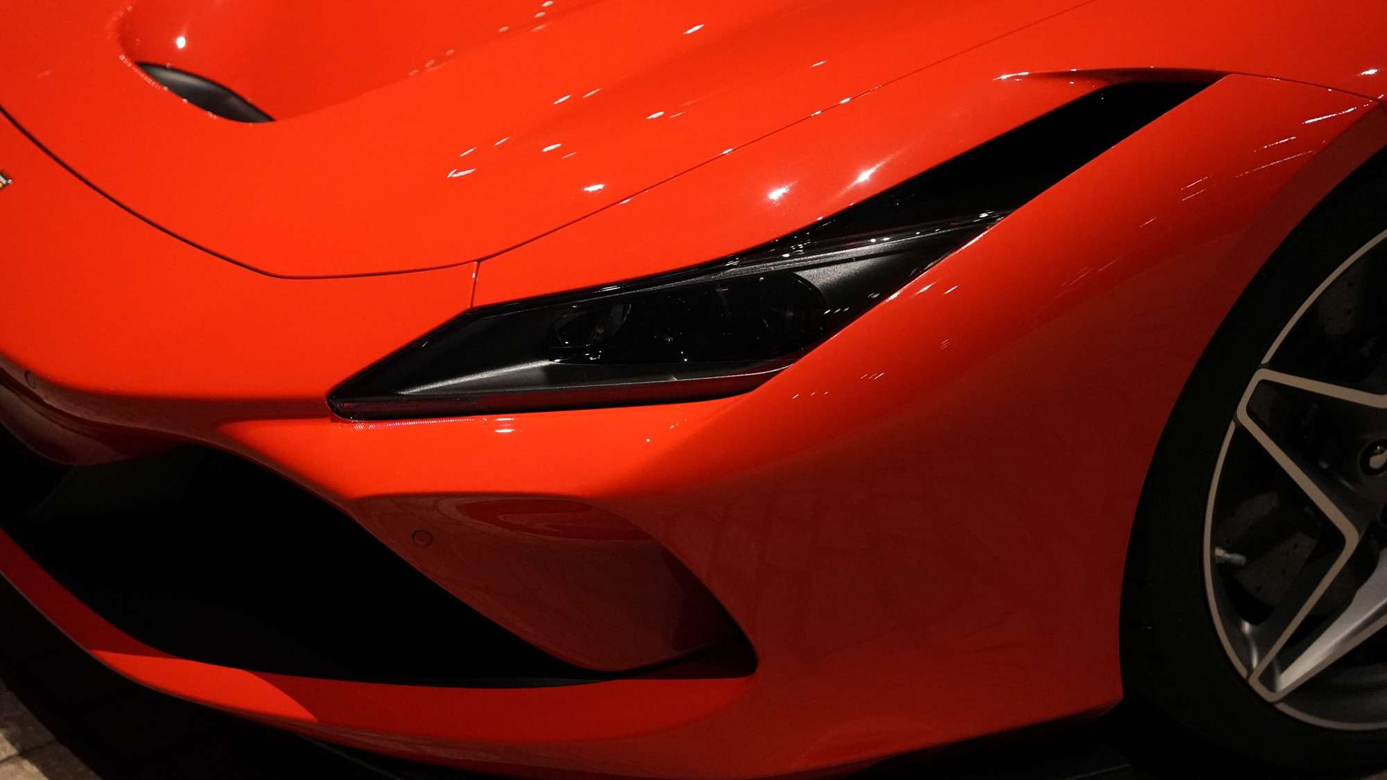 Ferrari F8 Tributo — headlight and front fascia detail