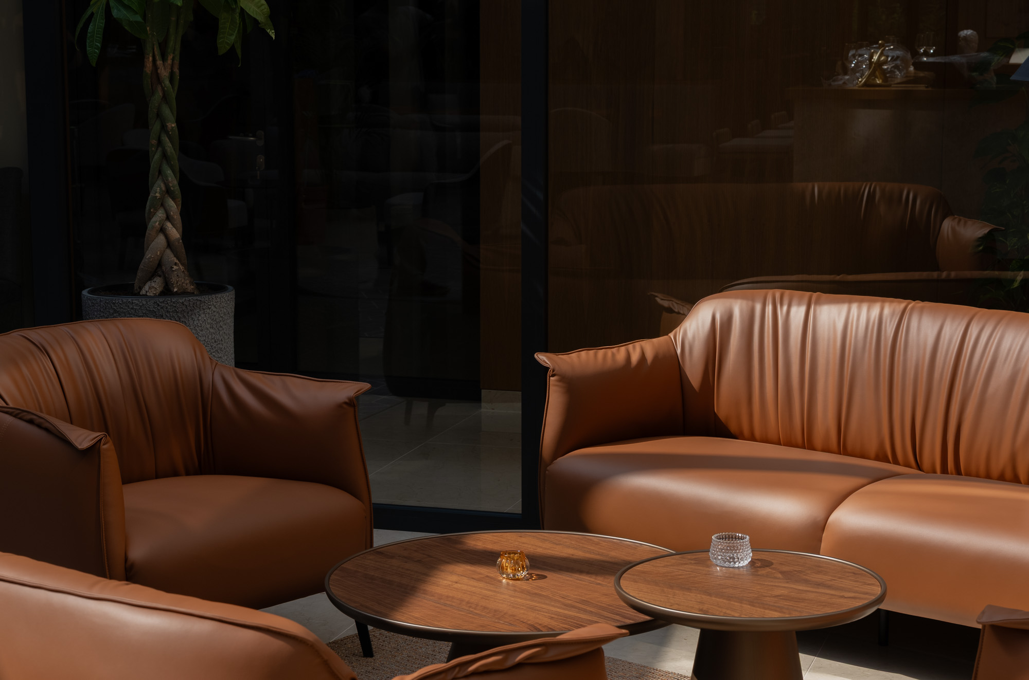 Lounge seating from side angle